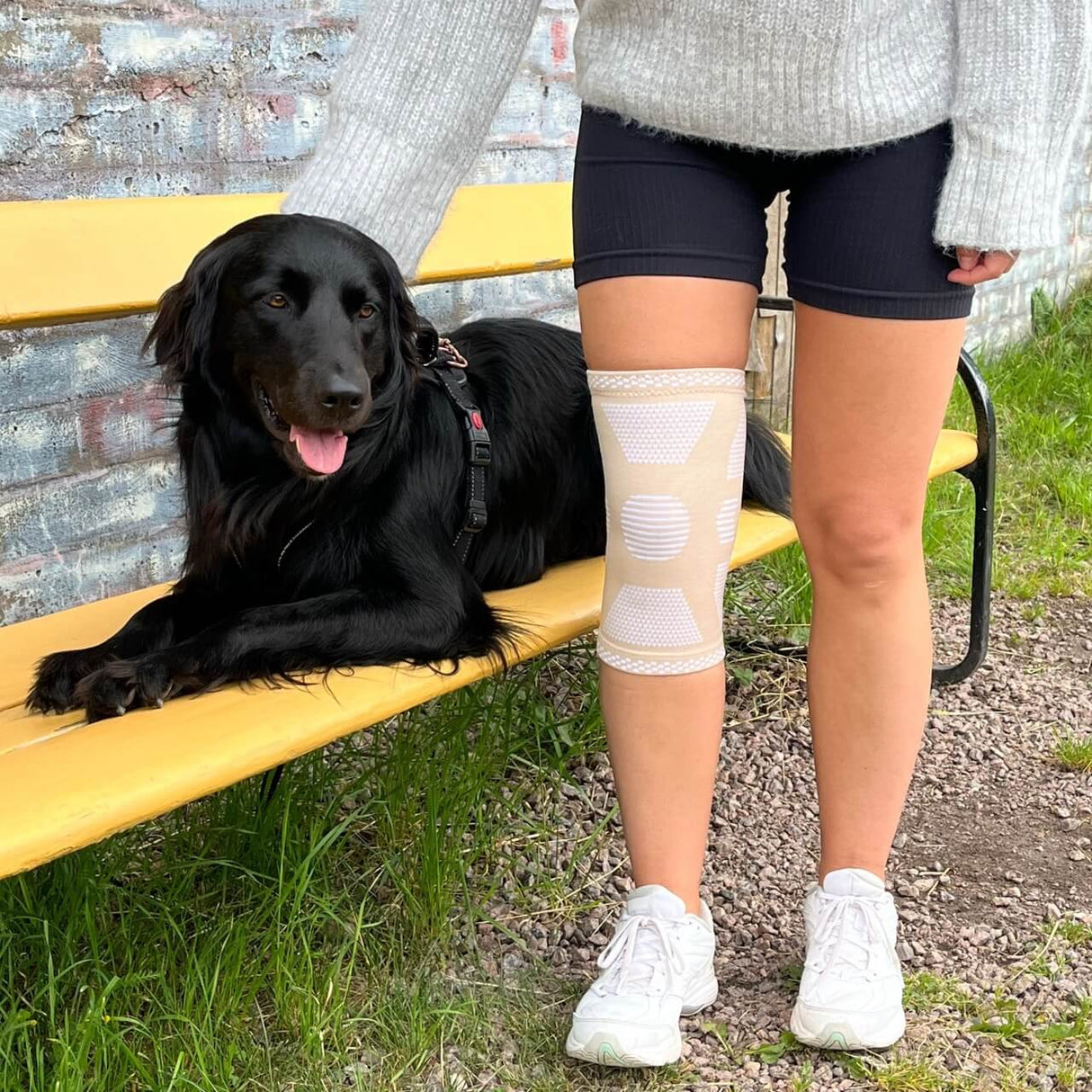 Active knäskydd kompression