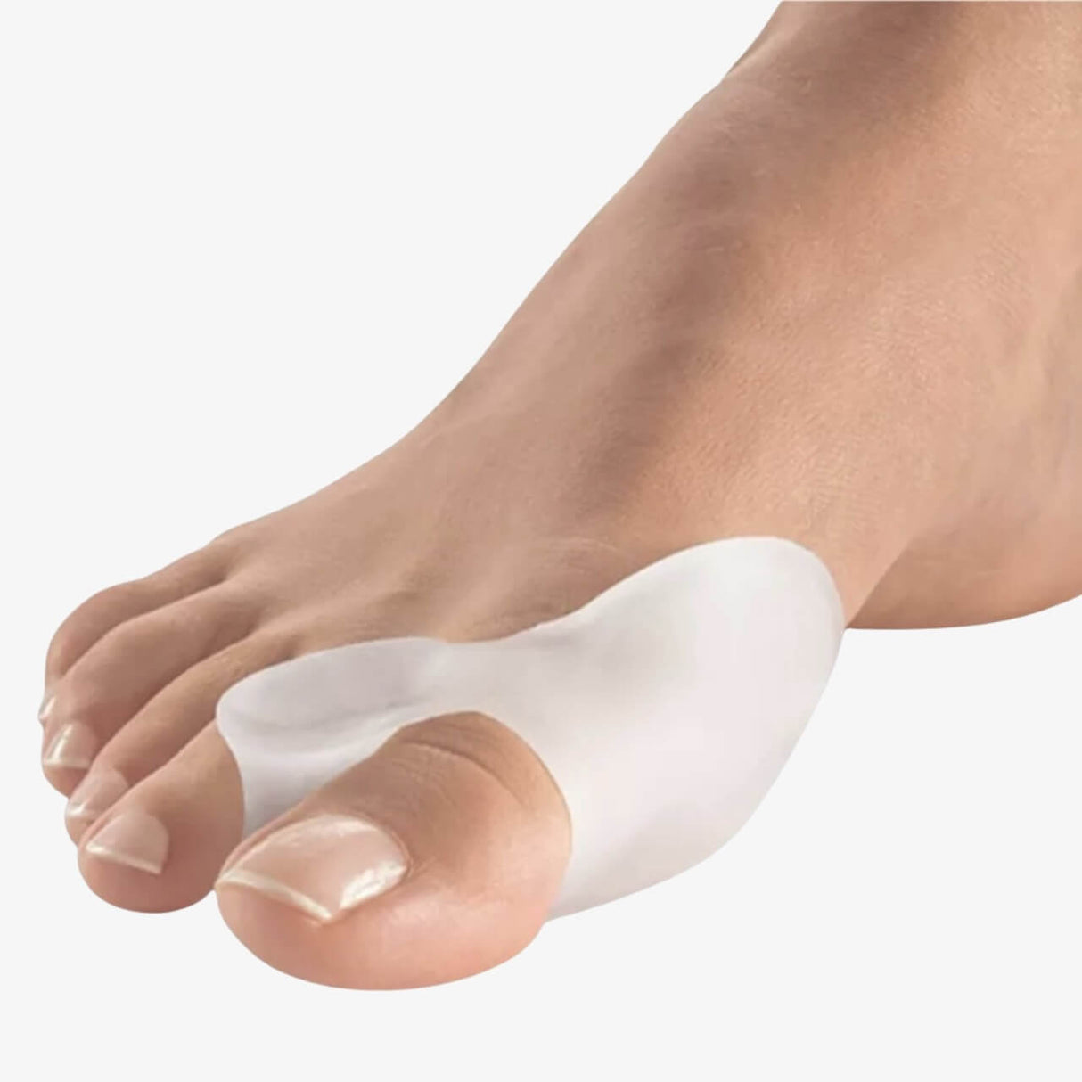 Hallux valgus silikonskydd med tåspridare