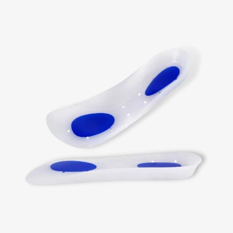 Skoinlägg medicinskt silikon 3/4 från sidan och underifrån